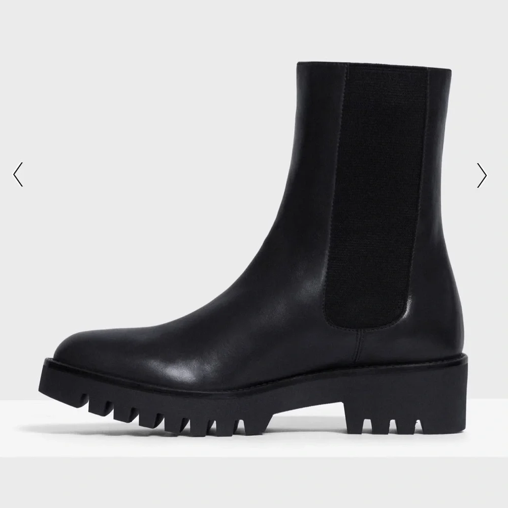 THEORY***CHELSEA BOOTIE In Black Leather**EU 40; US 10 $475 - Picture 3 of 12